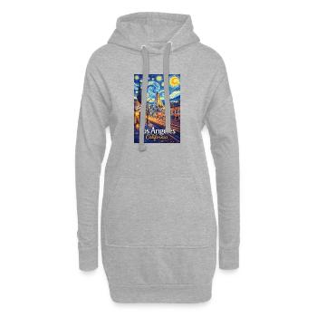 Los Angeles California - Hoodie-Kleid - Grau meliert - Vorne