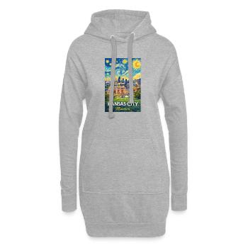 Kansas City Missouri - Hoodie-Kleid - Grau meliert - Vorne