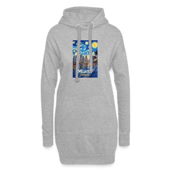 Miami Florida - Hoodie-Kleid - Grau meliert - Vorne