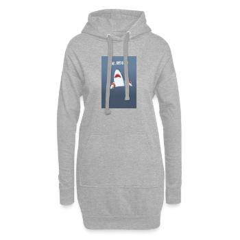 Eh bien, c’est un mauvais humour drôle de requin - Sweat-shirt à capuche long Femme - gris chiné - Devant