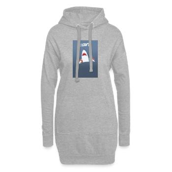 I Can’t Funny Shark Meme Design - Hoodie-Kleid - Grau meliert - Vorne