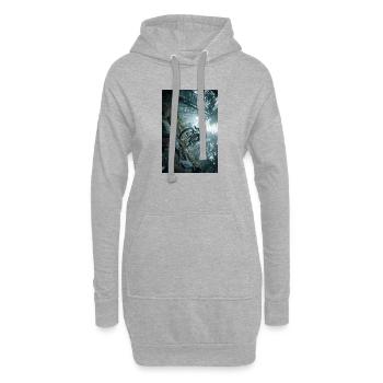 Winterwald-MTB-Quest - Hoodie-Kleid - Grau meliert - Vorne