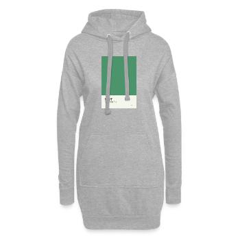 Mut entsteht im Tun Poster - Hoodie-Kleid - Grau meliert - Vorne
