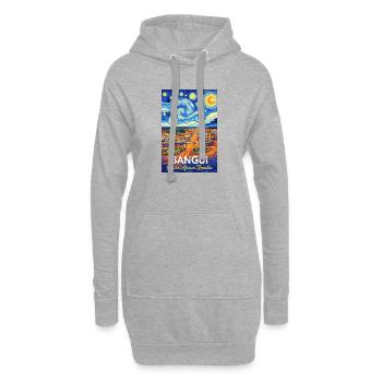 Bangui Cityscape Poster Starry Night - Hoodie-Kleid - Grau meliert - Vorne