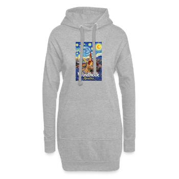 Windhoek Namibia - Hoodie-Kleid - Grau meliert - Vorne