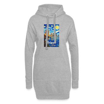 Tripoli Libya Starry Night - Hoodie-Kleid - Grau meliert - Vorne