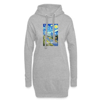 Art de la silhouette nocturne d’Addis-Abeba - Sweat-shirt à capuche long Femme - gris chiné - Devant