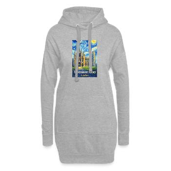Westminster Abbey Sternennacht Stil - Hoodie-Kleid - Grau meliert - Vorne