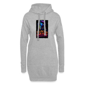 Loup Alpha Multicolore Design Follow Your Own Pack - Sweat-shirt à capuche long Femme - gris chiné - Devant