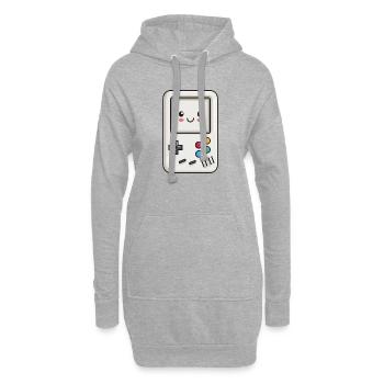 Niedliche Spielkonsole - Hoodie-Kleid - Grau meliert - Vorne