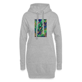 Gecko - Hoodie-Kleid - Grau meliert - Vorne