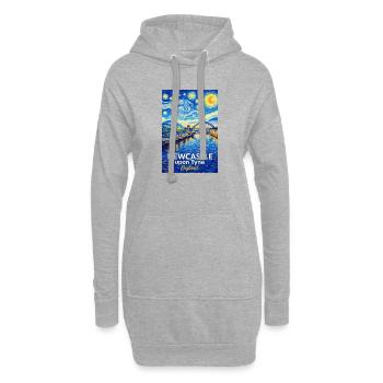 Newcastle Tyne Sternenhimmel Kunstwerk - Hoodie-Kleid - Grau meliert - Vorne
