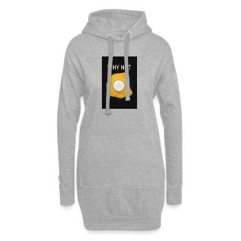 Pourquoi pas un design d’œuf minimaliste en poster moderne - Sweat-shirt à capuche long Femme - gris chiné - Devant