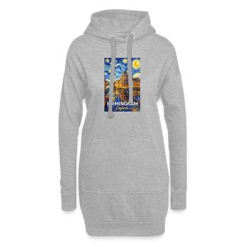 Birmingham England Sternennacht - Hoodie-Kleid - Grau meliert - Vorne