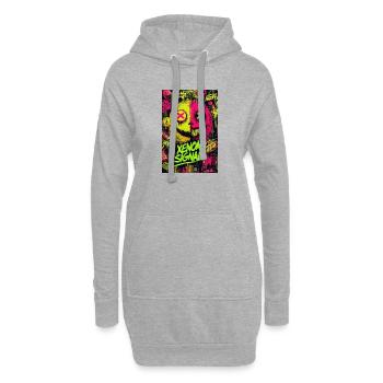 Xenon-Signal-Graffiti - Hoodie-Kleid - Grau meliert - Vorne