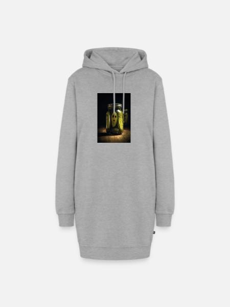 Geister im Glas - Hoodie-Kleid - Grau meliert