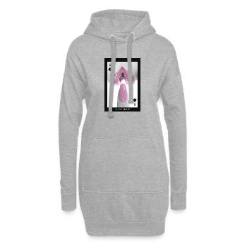 Ace of Beauty – Design de poker minimaliste à lèvres - Sweat-shirt à capuche long Femme - gris chiné - Devant