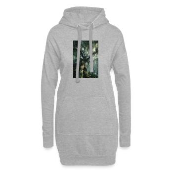 Ancienne Lumière de la Forêt - Sweat-shirt à capuche long Femme - gris chiné - Devant
