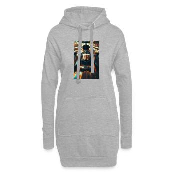 Casque de course Neon Apex en mouvement - Sweat-shirt à capuche long Femme - gris chiné - Devant