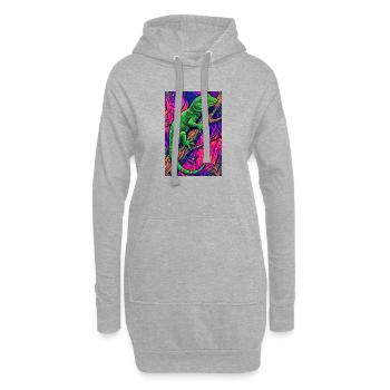 Gecko - Hoodie-Kleid - Grau meliert - Vorne