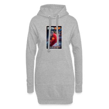 Baie synthétique : Fraise cybernétique - Sweat-shirt à capuche long Femme - gris chiné - Devant