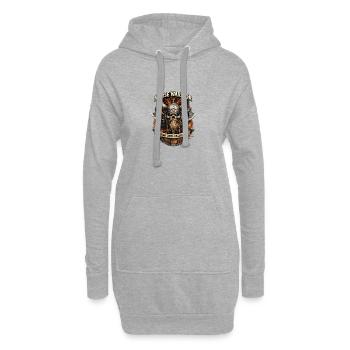 Guerrier nordique au Valhalla - Sweat-shirt à capuche long Femme - gris chiné - Devant