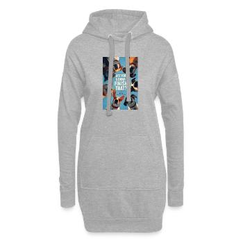 Willst du das beenden? Hunde - Hoodie-Kleid - Grau meliert - Vorne