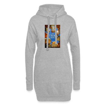 Der Frosch-Ratskreis - Hoodie-Kleid - Grau meliert - Vorne