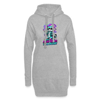 First of All Jesus Thinks I'm A Delight Raccoon - Hoodie-Kleid - Grau meliert - Vorne