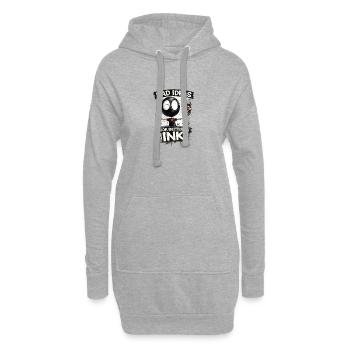 Schlechte Ideen sehen in Tinte besser aus - Hoodie-Kleid - Grau meliert - Vorne