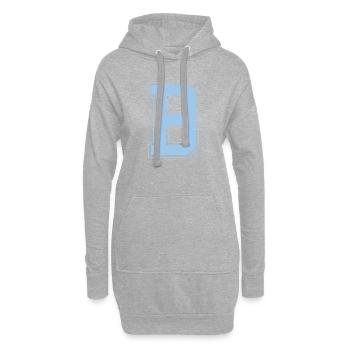 Monogramm Hellblau Varsity College Erster B - Hoodie-Kleid - Grau meliert - Vorne
