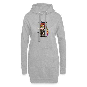 Einhorn Heavy Metal Rainbow Gitarre - Hoodie-Kleid - Grau meliert - Vorne