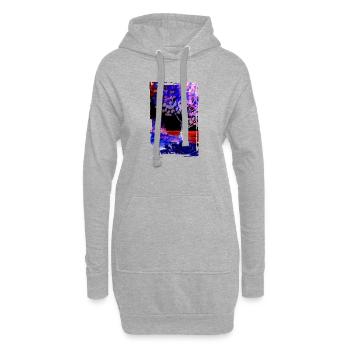 Motif artistique de Jörg Langhans. Paysage sur la plage - Sweat-shirt à capuche long Femme - gris chiné - Devant