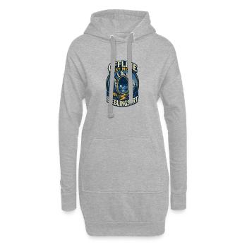 Offline ist mein Lieblingsort – Outdoor - Hoodie-Kleid - Grau meliert - Vorne