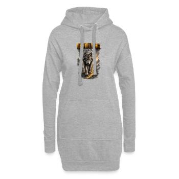 Incassable - Étape par étape / Conception du Loup / - Sweat-shirt à capuche long Femme - gris chiné - Devant
