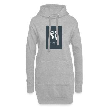 Affiche de ballet – Certains rêves commencent sur la pointe des pieds - Sweat-shirt à capuche long Femme - gris chiné - Devant