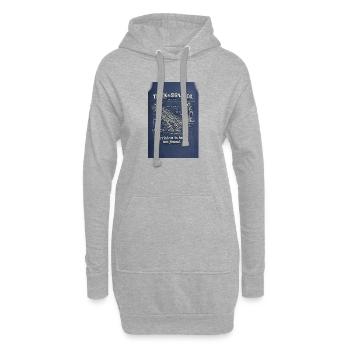 Railway Technology Blueprint Precision - Hoodie Dress - heather grey - Front