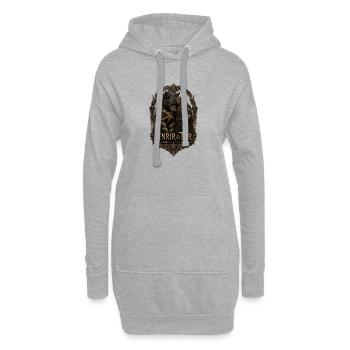 Fenrir & Tyr: Verrat und Mut - Hoodie-Kleid - Grau meliert - Vorne