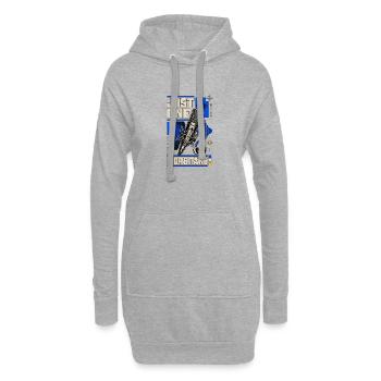JUST ONE MORE TAKE - Sweat-shirt à capuche long Femme - gris chiné - Devant