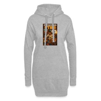 Sternzeichen Stier  Pläne? Ich liege längst schon. - Hoodie-Kleid - Grau meliert - Vorne