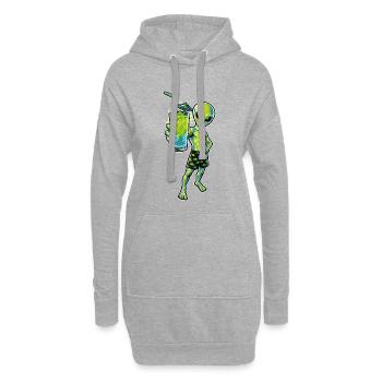 Alien Cocktail Party - Hoodie-Kleid - Grau meliert - Vorne