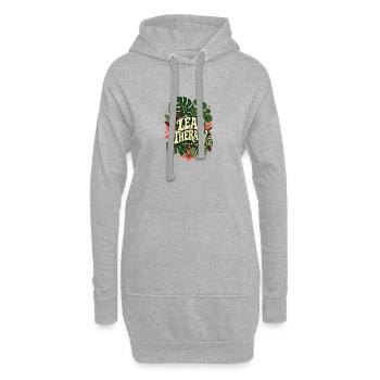 Leaf Therapy – Daily Dose Pflanzen Statement - Hoodie-Kleid - Grau meliert - Vorne