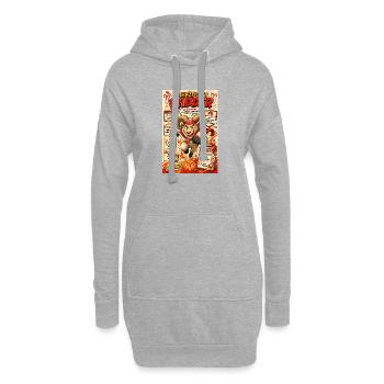 Widder Sternzeichen - Erst stürmen, Plan später - Hoodie-Kleid - Grau meliert - Vorne