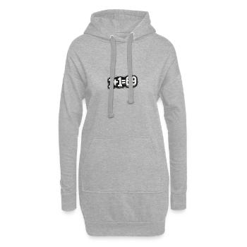 1+1=69 Faute de frappe grunge Position, Couple, Couple, Meet - Sweat-shirt à capuche long Femme - gris chiné - Devant