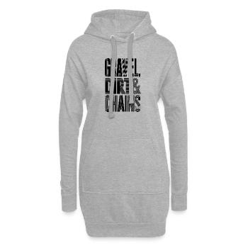 Gravel Dirt Chains - Hoodie-Kleid - Grau meliert - Vorne