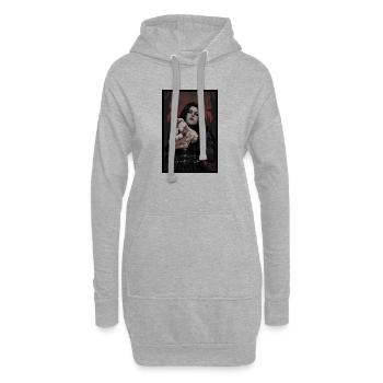 Gothic Pose: Seductive Darkness - Hoodie Dress - heather grey - Front