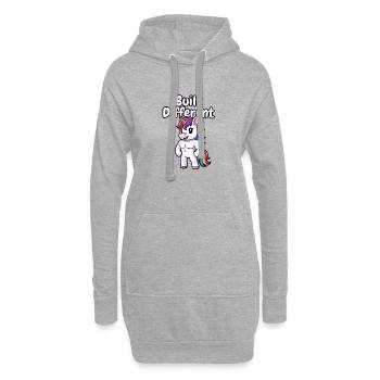 Andere Unicorn Muscular gebaut - Hoodie-Kleid - Grau meliert - Vorne