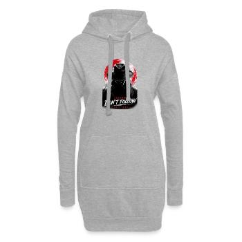 Legends do not lead to follow - Hoodie Dress - heather grey - Front