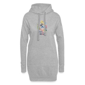 Bretagne Un peu de magie, beaucoup de BiZouH  - Sweat-shirt à capuche long Femme - gris chiné - Devant