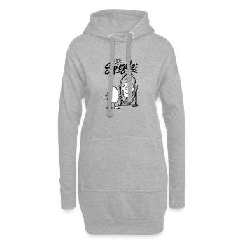 Ei im Spiegel, Spiegelei - Hoodie-Kleid - Grau meliert - Vorne